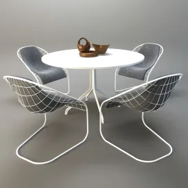 Minotti space table with chairs